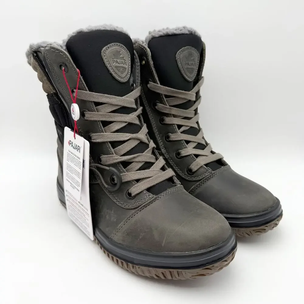 Pajar Mens Canada Trooper 3.0 Ankle Boots EU 40 US 7 Grey Black Waterproof NIB